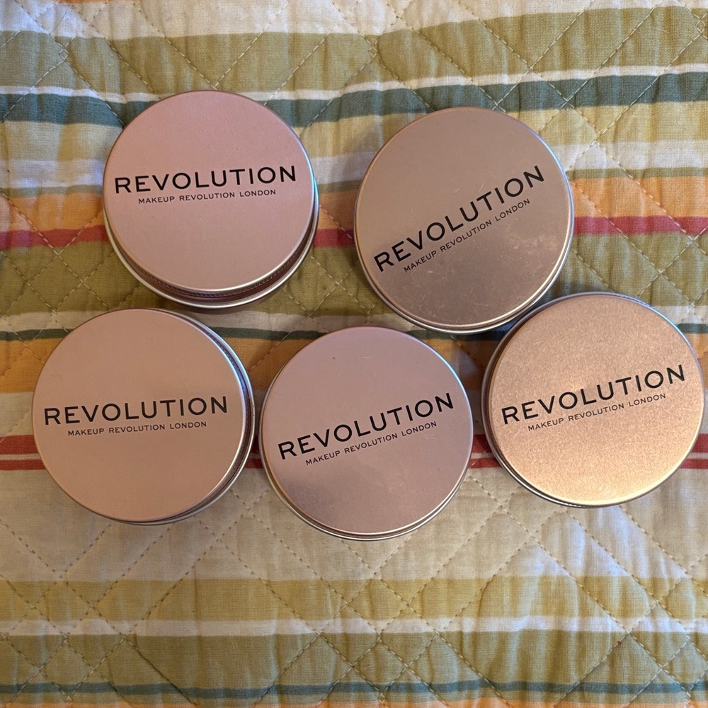 Revolution multi balm- set of five different colors. With travel case.
